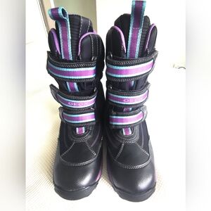 Geox Kids Winter Boots Size 37 (5 US) Waterproof Black Purple